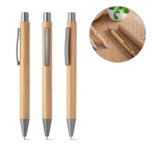Caneta esferográfica em bambu personalizada