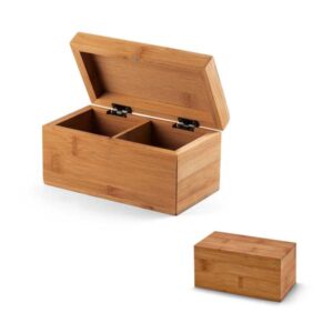 Caixa de chás em bambu personalizado