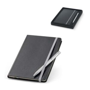 Kit de caderno e esferográfica personalizado